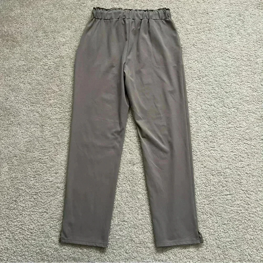Joie Casual Pants High Rise Straight Boho Gray Women Sz Medium Drawstring $180